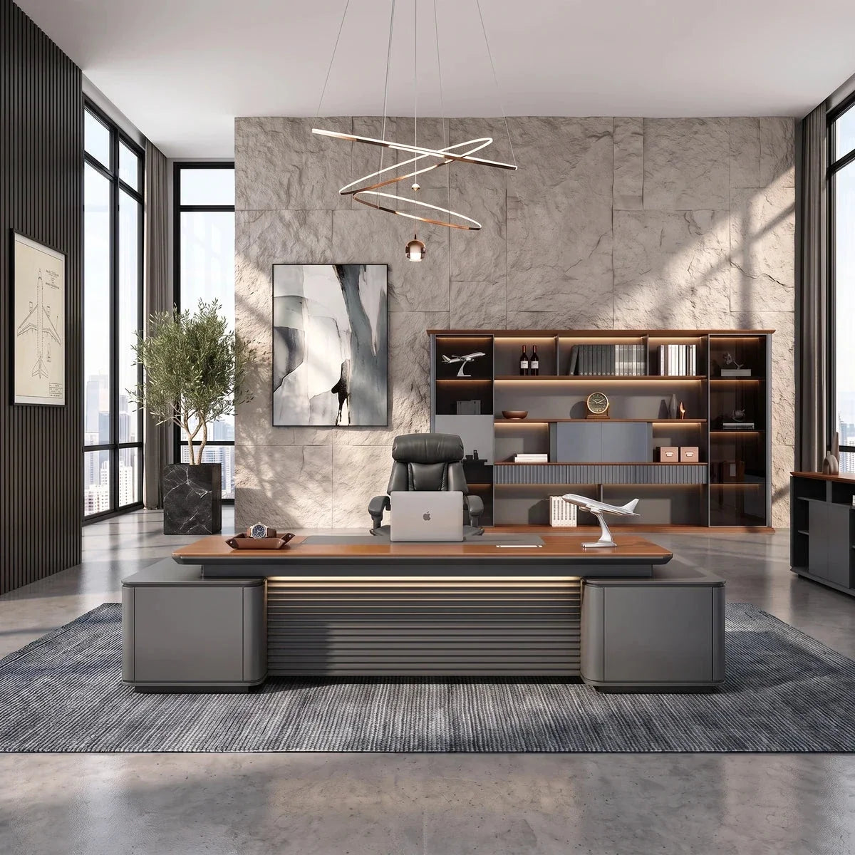 Audley · Modern L-Shaped Executive Desk