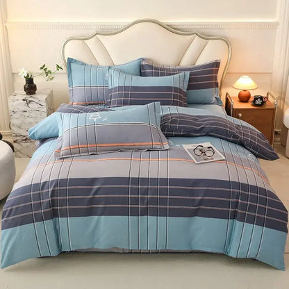 Autumnal leaf cream brushed cotton duvet cover set bedroom