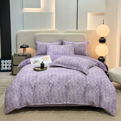 Autumnal leaf cream brushed cotton duvet cover set bedroom