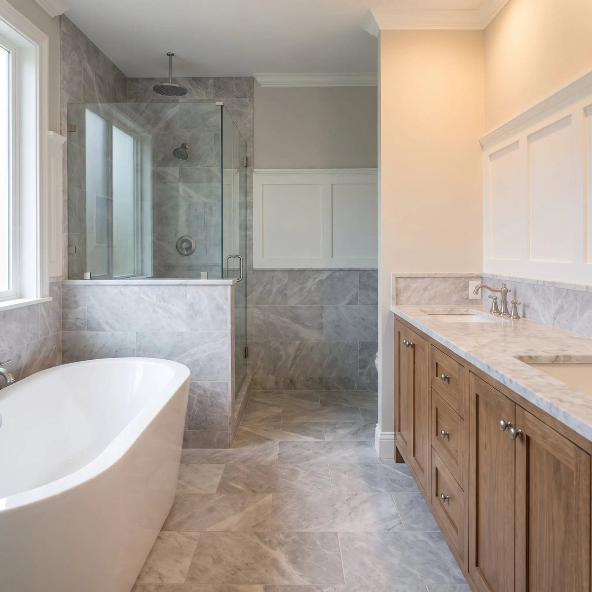 Nordic Drift Honed Marble Tiles 12x24