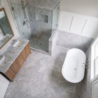 Nordic Drift Honed Marble Tiles 12x24