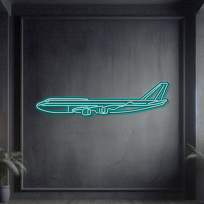 747-800 Metal Neon Aircraft Wall Art - NCN0004