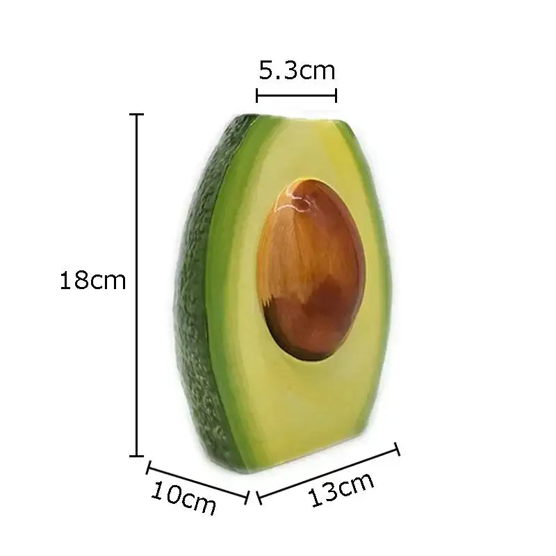 Avocado ceramic vase green and yellow living room decor craft pot