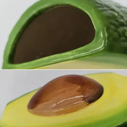 Avocado ceramic vase green and yellow living room decor craft pot