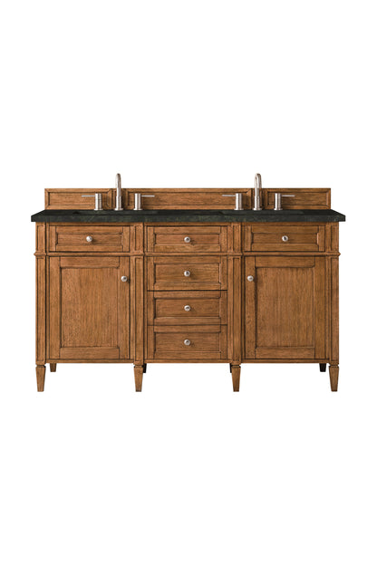 James Martin Brittany 60" Double Bathroom Vanity, Saddle Brown