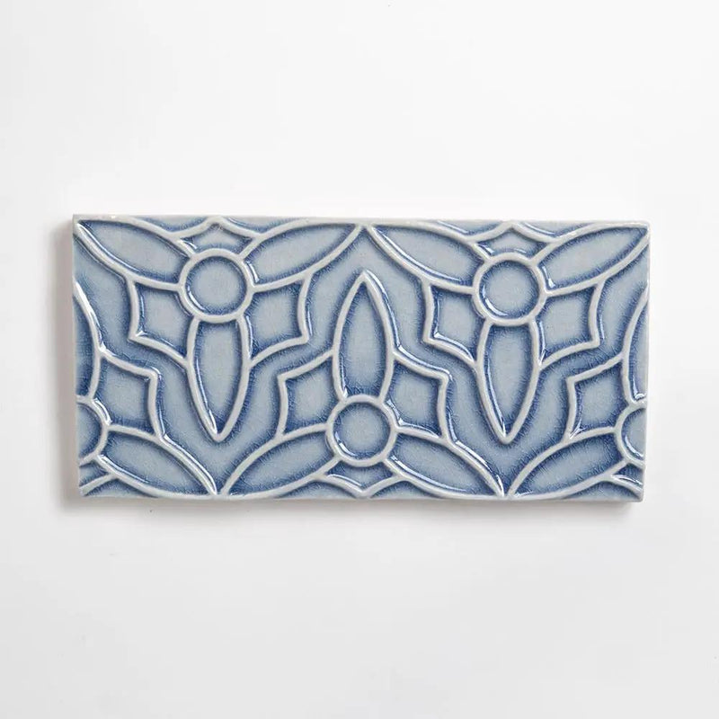 Myrtle Bloom Crackled Barcelona Ceramic Accent Tiles 4x8