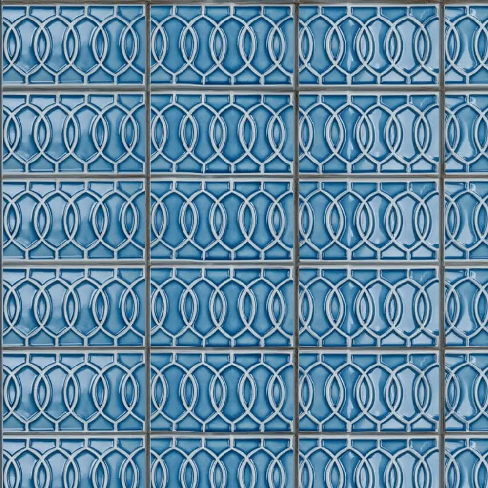 Azure Crackled Vienna Ceramic Accent Tiles 4x8
