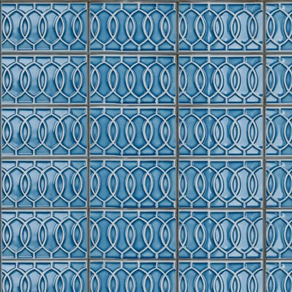 Azure Crackled Vienna Ceramic Accent Tiles 4x8