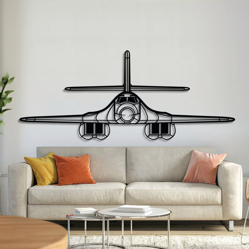B-1 Lancer Front Metal Aircraft Wall Art - NCP0366, front view