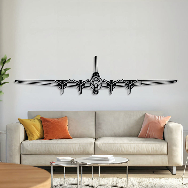 B-17 Flying Fortress Front Metal Aircraft Wall Art - NCP0367, front view
