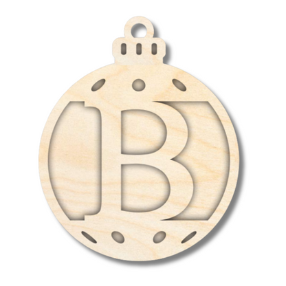 Unfinished Wood Layered Letter Christmas Ornaments | A-Z | 2 Piece | 5" Tall | 1/8" Wood | Wood Craft DIY