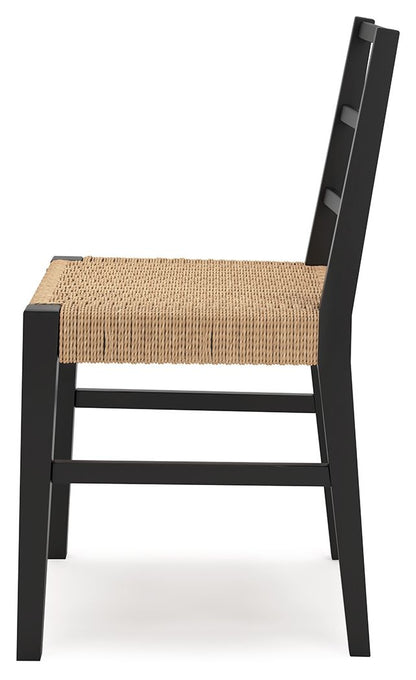 Isanti - Dining Room Side Chair (Set of 2) - Light Brown / Black