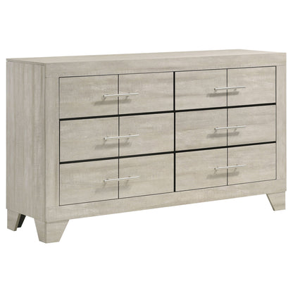 Trenton 6-drawer Bedroom Dresser Rustic Cream