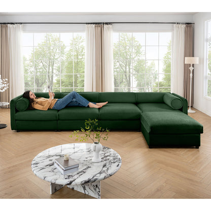 Contemporary Elegant Sofa With Storage And Ottoman