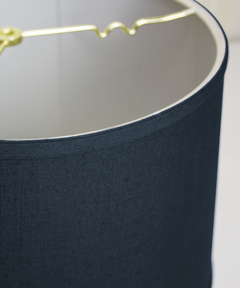 16"W x 10"H Shallow Drum Hard Back Textured Slate Blue
