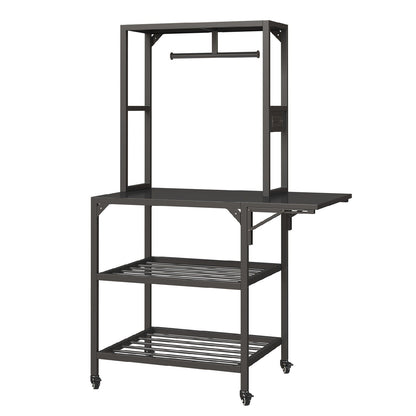 Heavy Duty 3D Printer Stand With Filament Storage Rack - Black