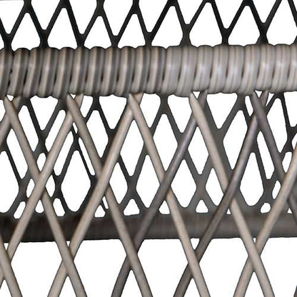 2 Shell Aluminum & Rattan Stationary Chair
