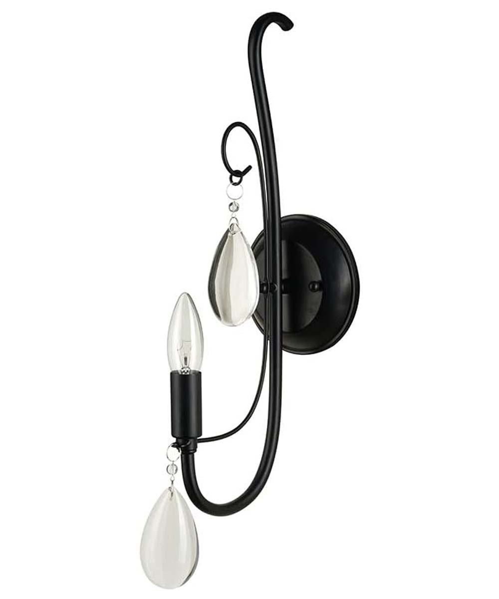 Catalina 17"H 1-Light LED Scroll DÃ©cor Wall Sconce Light Fixture Dark Bronze Finish