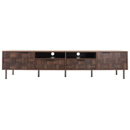 TV Stand With 2 Drawers, Media Console Table, Storage Cabinet With Cable Management