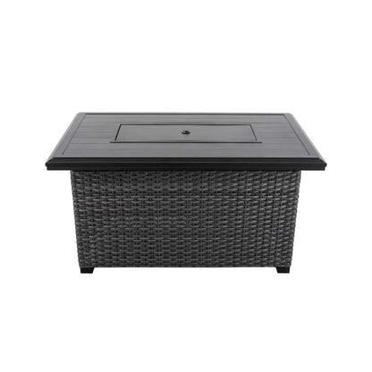 Lassen 4-Piece Firepit Set with Swivel Rocking Chairs
