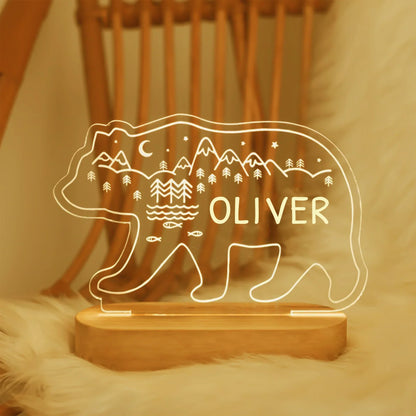 DecorBites™ Baby Kids USB Night Light Personalized Children Name Lamp Custom Nursery Newborn Bedroom Home Decoration Birthday Souvenir Gift