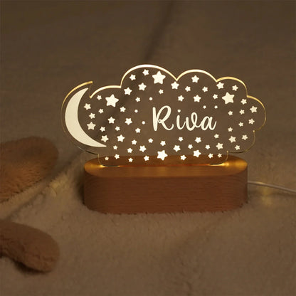 DecorBites™ Baby Kids USB Night Light Personalized Children Name Lamp Custom Nursery Newborn Bedroom Home Decoration Birthday Souvenir Gift
