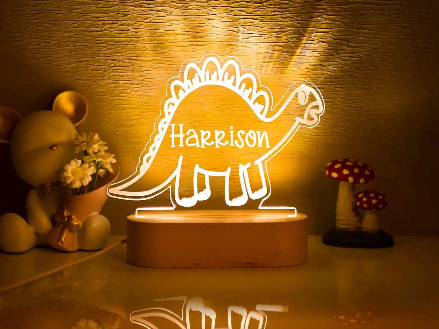 DecorBites™ Baby Kids USB Night Light Personalized Children Name Lamp Custom Nursery Newborn Bedroom Home Decoration Birthday Souvenir Gift