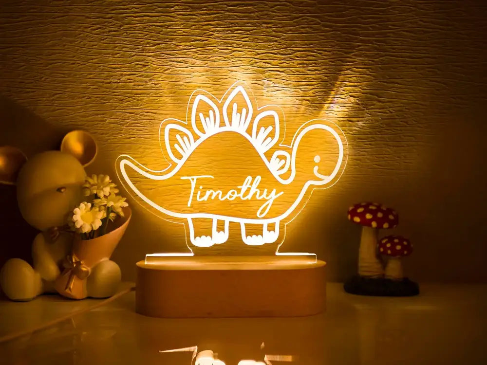 Personalized rainbow usb night light bedroom baby kids lamp