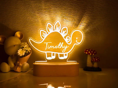 Personalized rainbow usb night light bedroom baby kids lamp