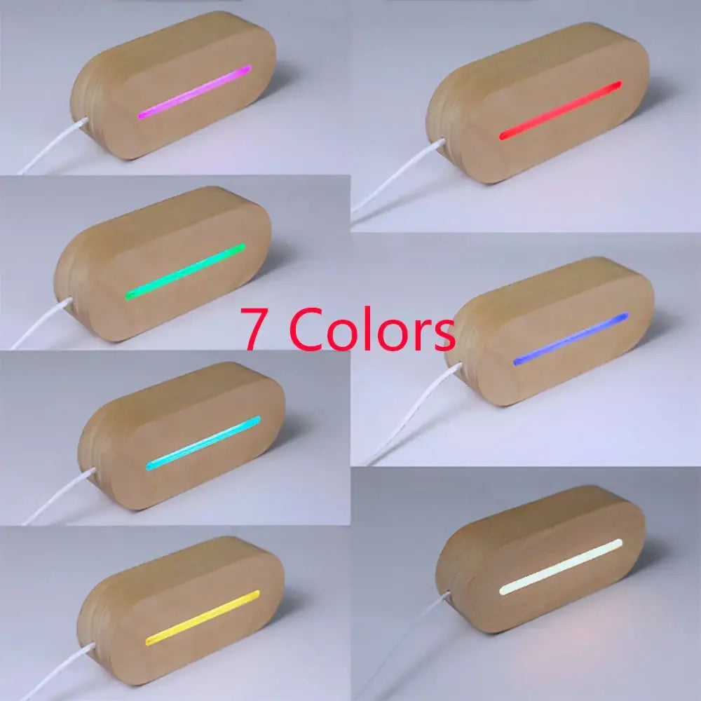 Personalized rainbow usb night light bedroom baby kids lamp