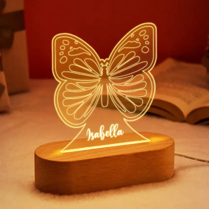 Personalized rainbow usb night light bedroom baby kids lamp