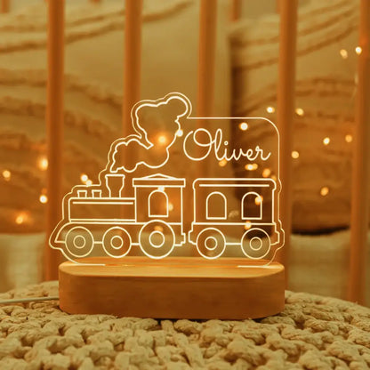 Personalized rainbow usb night light bedroom baby kids lamp