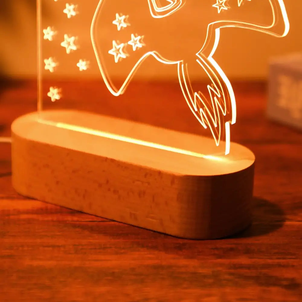 Personalized rainbow usb night light bedroom baby kids lamp