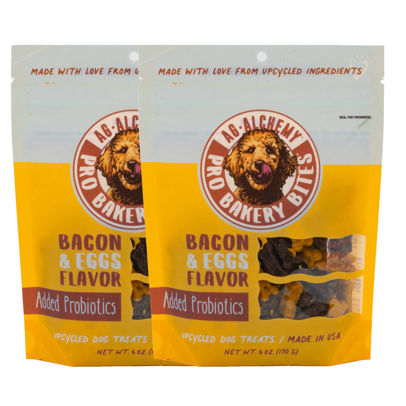 Bacon & Eggs Pro Bakery Bites with Probiotic | Pack of 2 | 6 oz | Brenmar