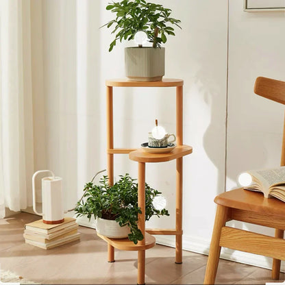 DecorBites™ Bamboo 3 Tier Corner Plant Stand Display