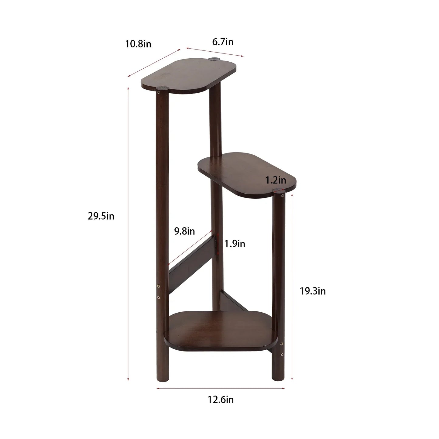 DecorBites™ Bamboo Corner Plant Stand for Garden Balcony