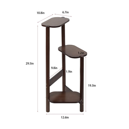 DecorBites™ Bamboo Corner Plant Stand for Garden Balcony