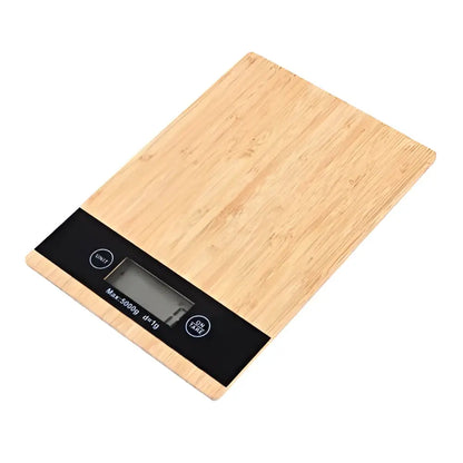 Bamboo digital kitchen scale set – kitchen lcd display 5kg capacity