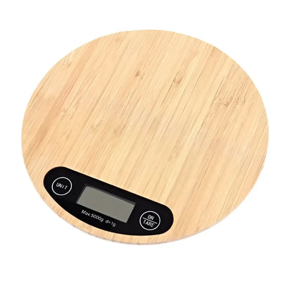 Bamboo digital kitchen scale set – kitchen lcd display 5kg capacity
