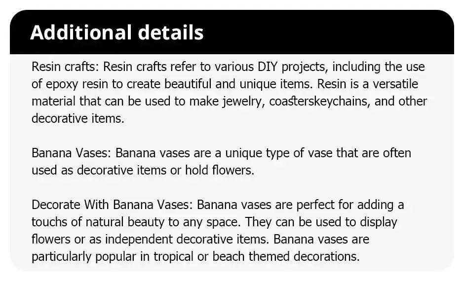 Yellow and black banana shape resin flower vase kitchen decor