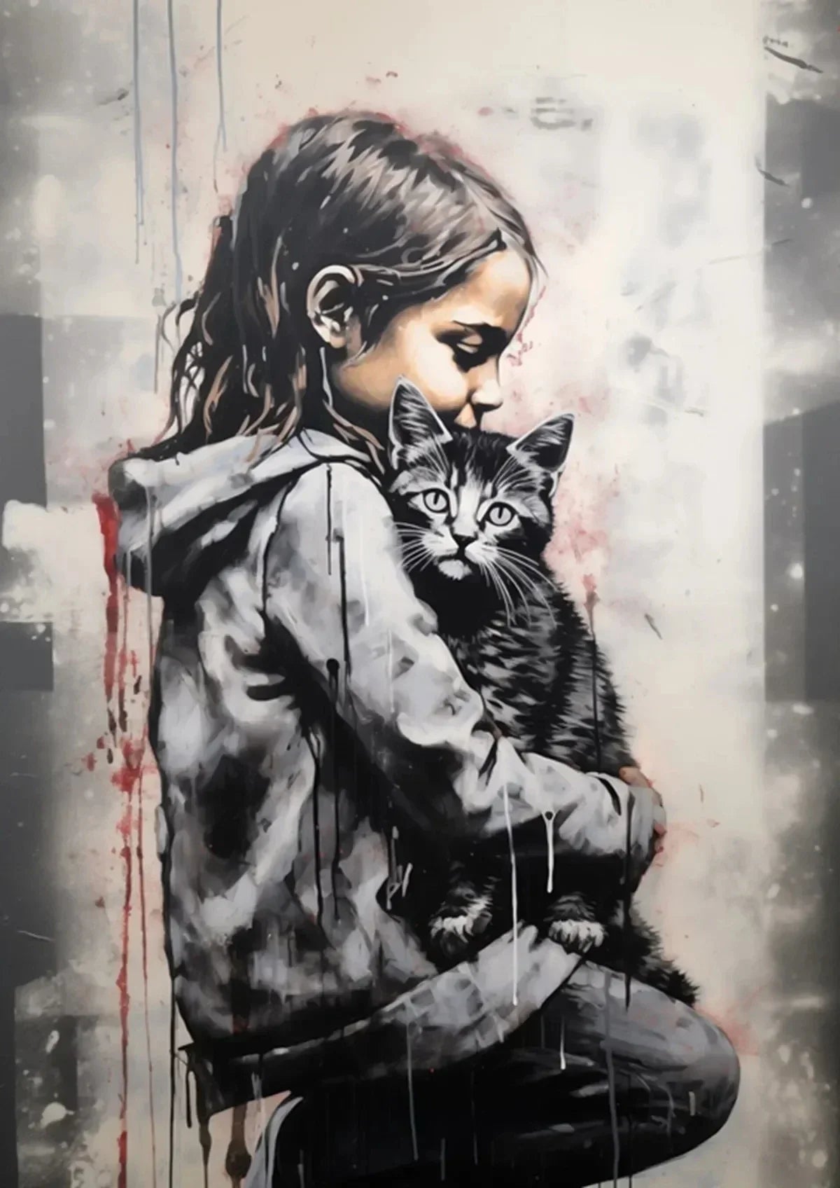 DecorBites™ Banksy Boy Girl Balloon Canvas Wall Art