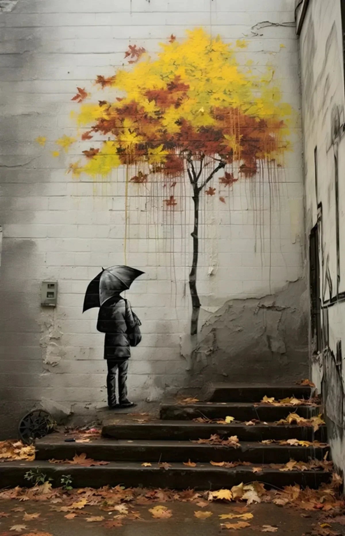 DecorBites™ Banksy Boy Girl Balloon Canvas Wall Art