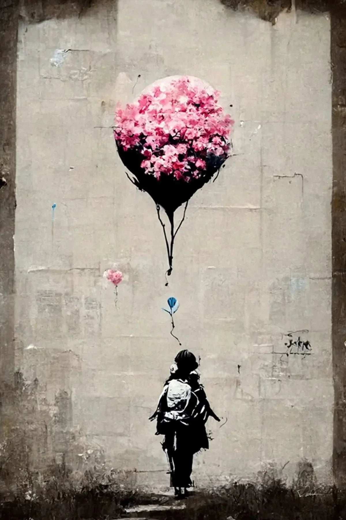 DecorBites™ Banksy Boy Girl Balloon Canvas Wall Art