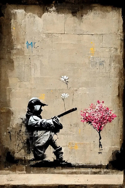 DecorBites™ Banksy Boy Girl Balloon Canvas Wall Art