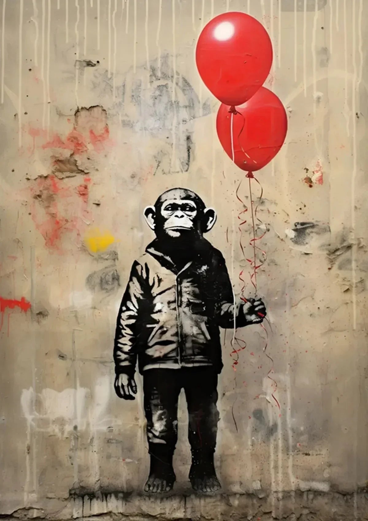 DecorBites™ Banksy Boy Girl Balloon Canvas Wall Art