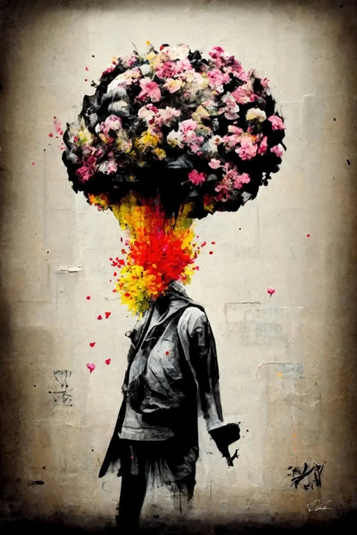 DecorBites™ Banksy Boy Girl Balloon Canvas Wall Art