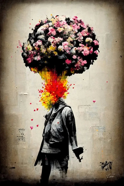 DecorBites™ Banksy Boy Girl Balloon Canvas Wall Art