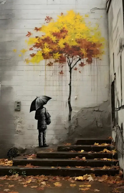 Banksy girl with balloon canvas print set of 6 living room wall art