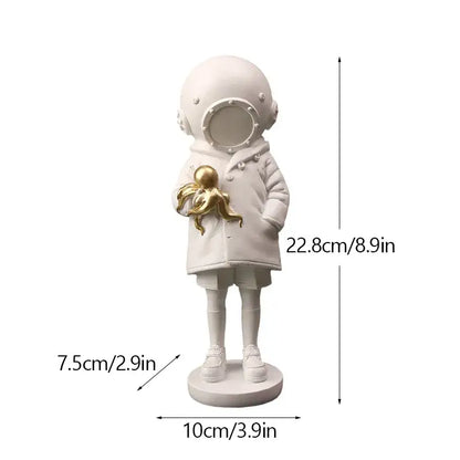 Banksy sculpture collection black & white figurines living room decor