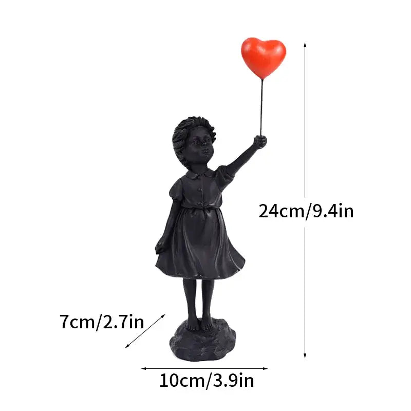 Banksy sculpture collection black & white figurines living room decor